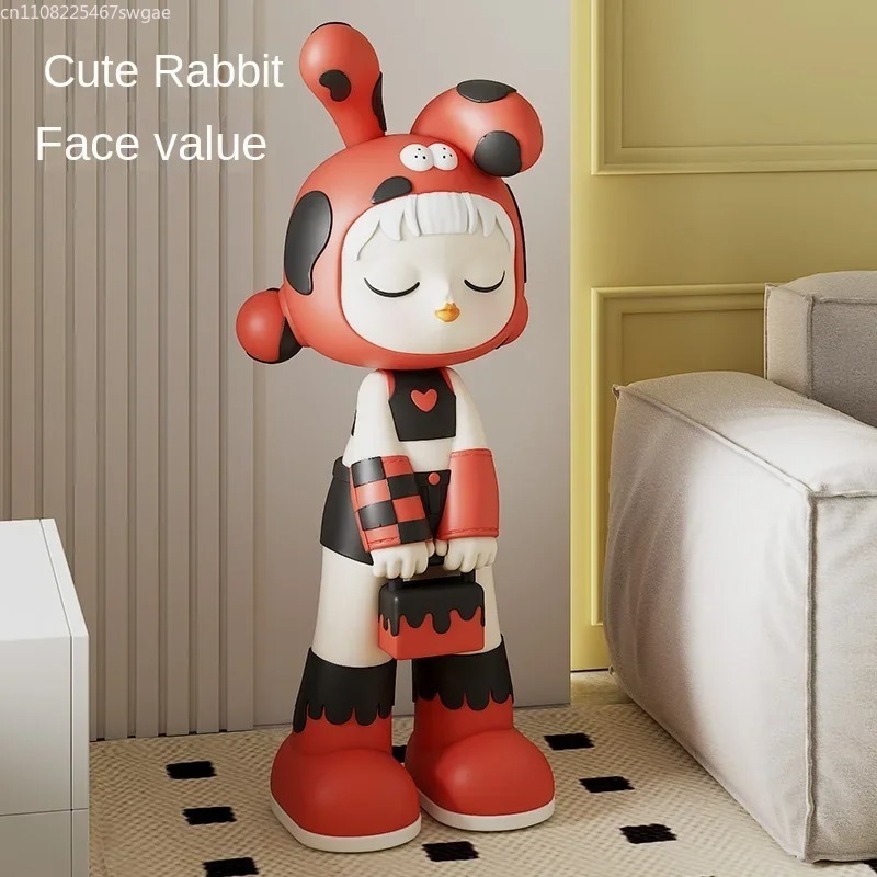 Home Decor Resin - تمثال فتاة كرتونية فني، نموذج شخصية