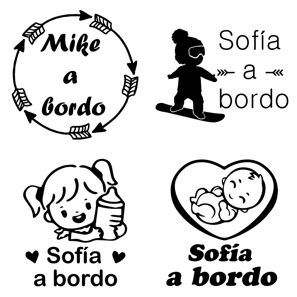 Home Decor Sticker - 1 قطعة الفينيل الطفل على متن