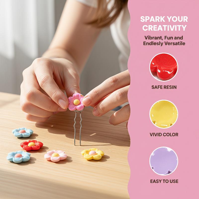 Home Decor Resin - 10 قطع من الكابوشونات الراتنجية اللامعة