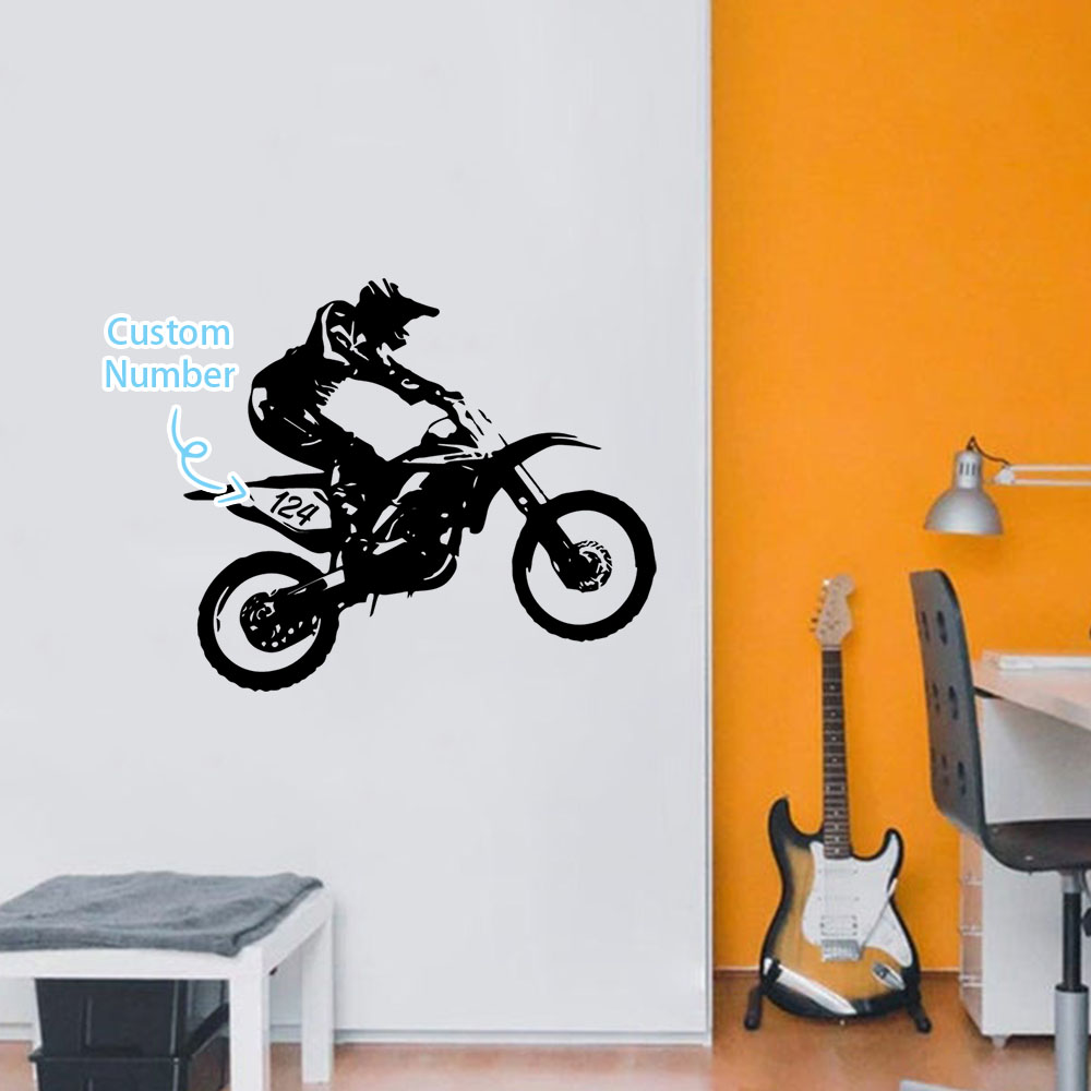 Home Decor Sticker - ملصقات جدارية مخصصة لراكبي الدراجات النارية،