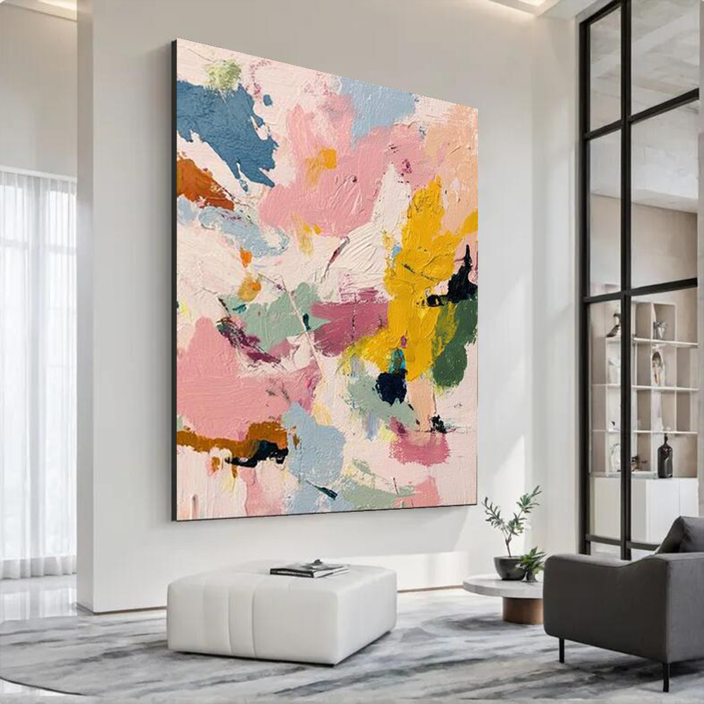 Home Decor Free Images - لوحة زيتية تجريدية حديثة مصنوعة يدويًا