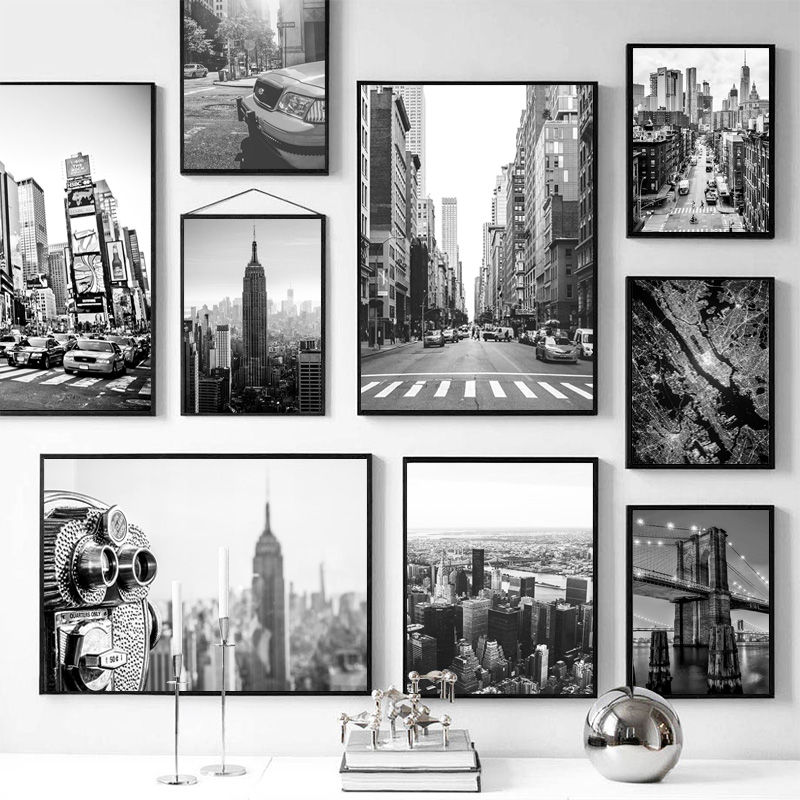 Home Decor New York - لوحات قماشية لمدينة نيويورك، ملصقات وطباعات