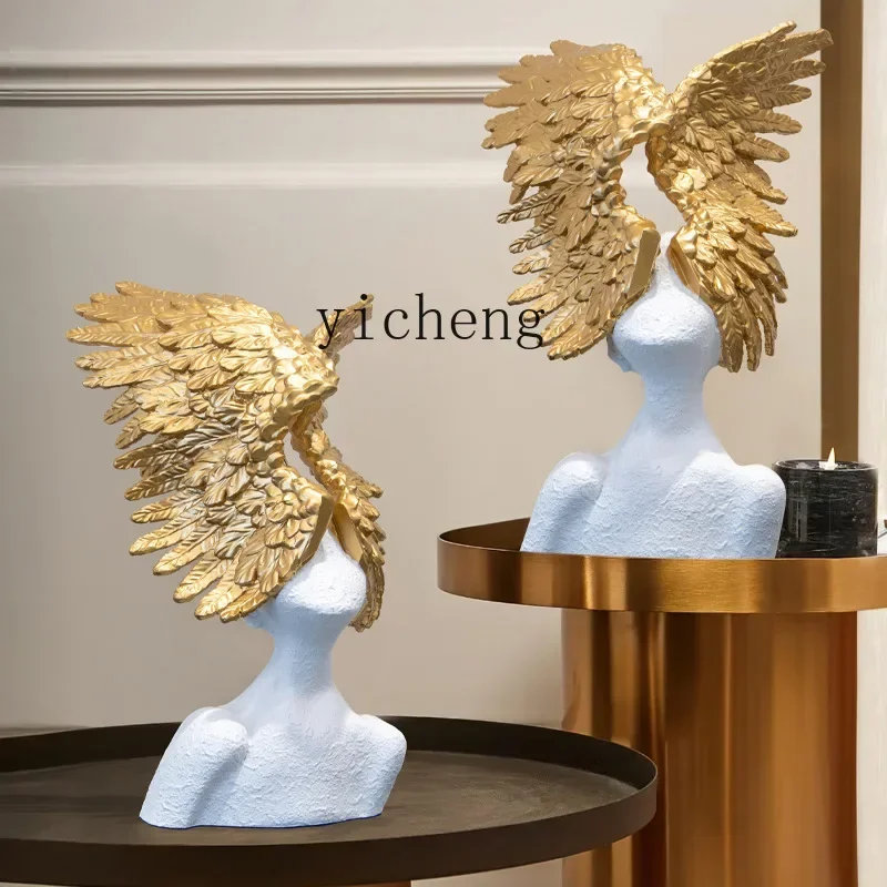 زخرفة جناح ملاك بتصميم فني تجر - مراجعة Home Decor Resin وسعره