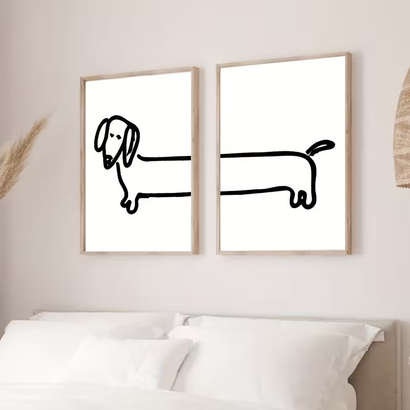 قطعتان من لوحة فنية حديثة مطبو - مراجعة Home Decor Nepal وسعره