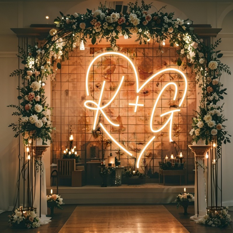مخصص الأحرف الأولى القلب LED ا - مراجعة Home Decor Nepal وسعره