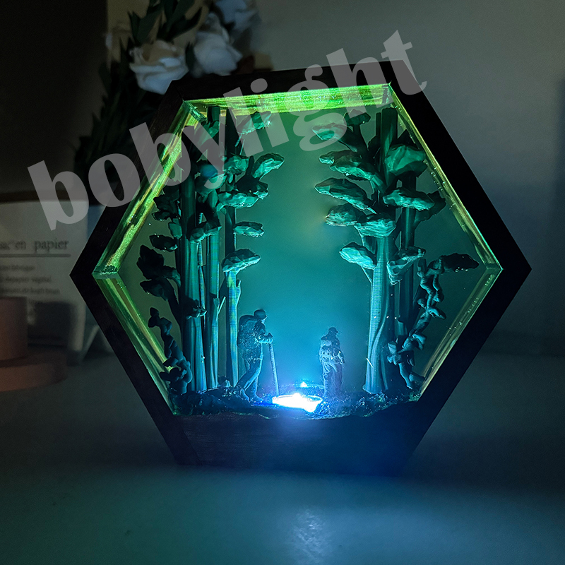 مصباح طاولة على شكل متنزه، إضا - مراجعة Home Decor Resin وسعره