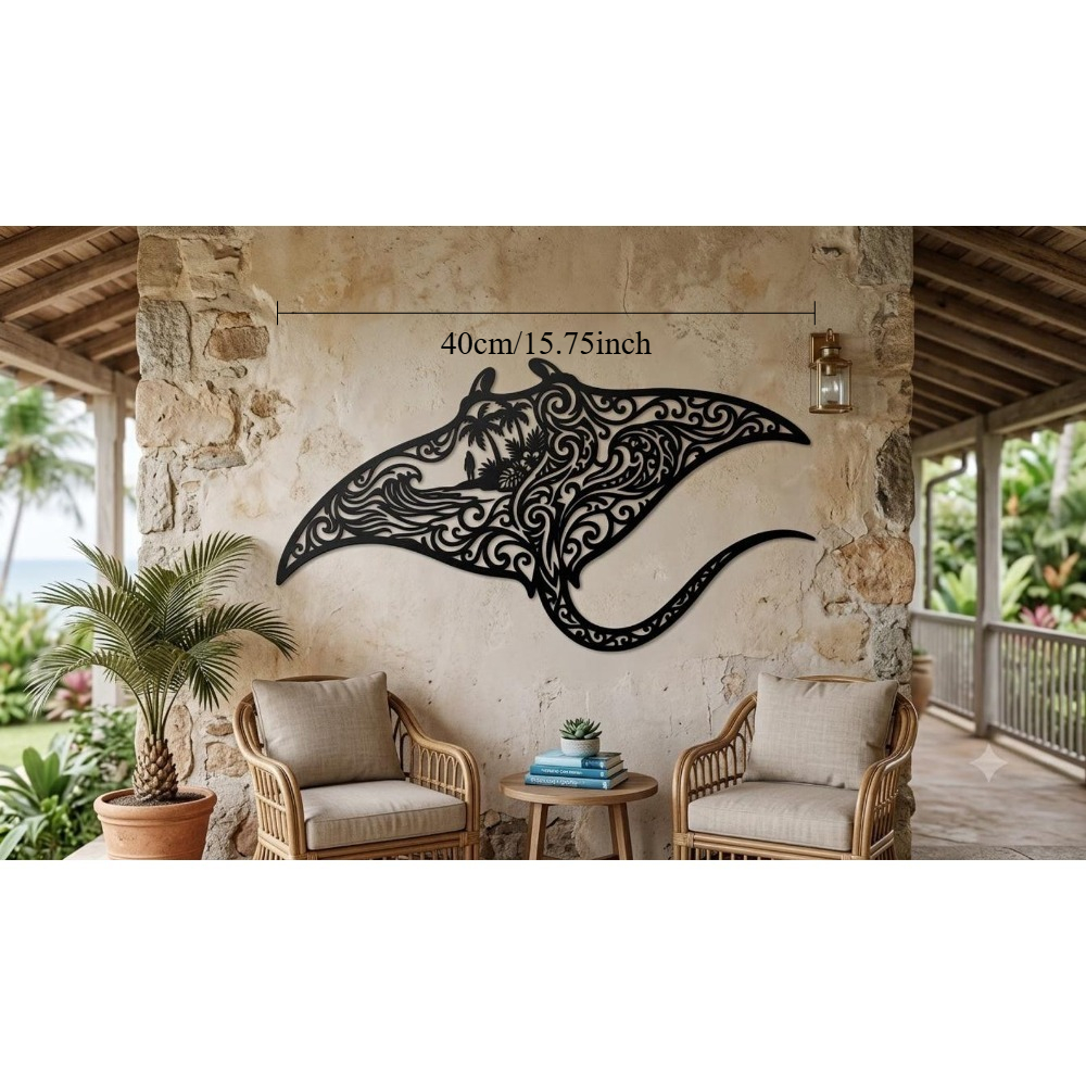 لوحة جدارية معدنية بتصميم سمكة - مراجعة Home Decor Brand وسعره