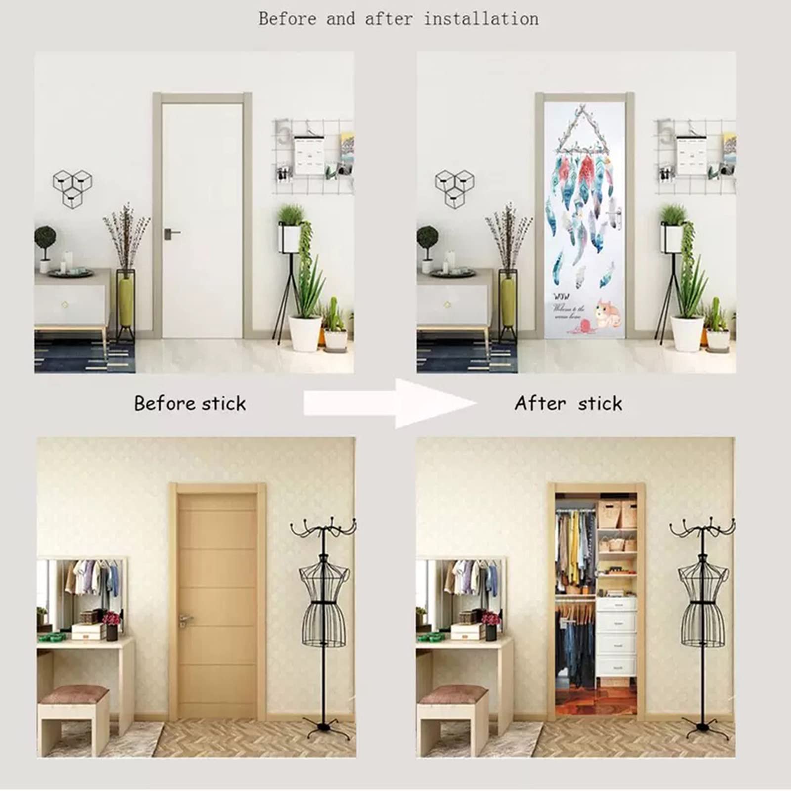 ملصقات باب مخصص خلفية ، شخصية  - مراجعة Home Decor Free Images وسعره